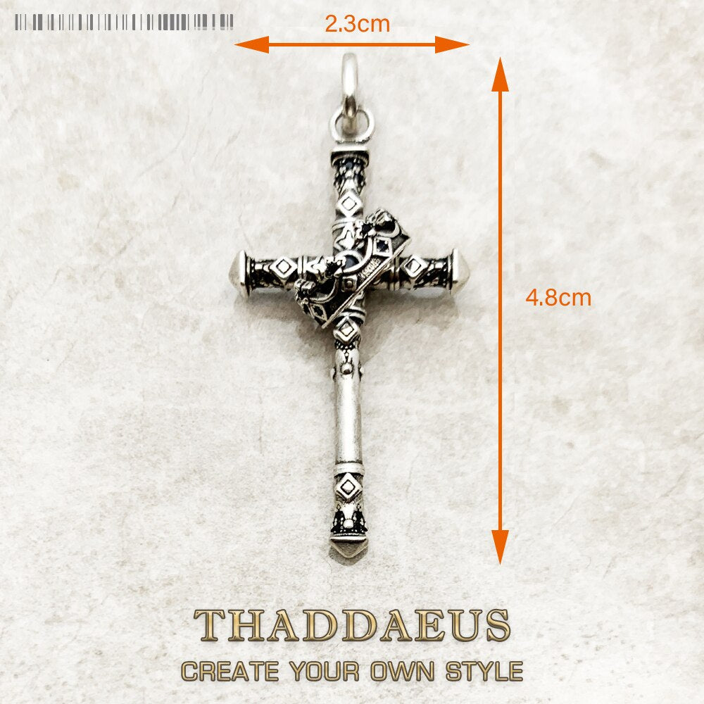 Pendant Majestic Cross & Crown Jewelry Europe 925 Sterling Silver Symbolism Promises Shield And Certaint Gift For Woman Men