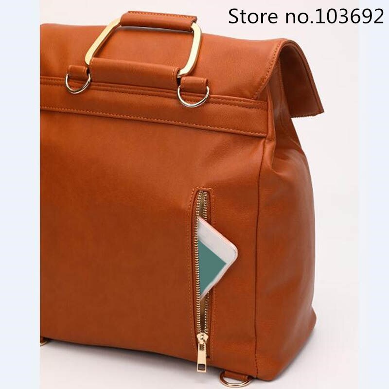 Fashion Pu Nappy Backpack Large Capacity Changing Backpack with Insulated Pockets for Baby Mommy Bagsnsulated Pockets for Baby