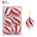 6Pcs/box 6cm Christmas Ball Ornaments Xmas Tree Hanging Pendant Christmas Decorations for Home 2023 Navidad Natal New Year Gift