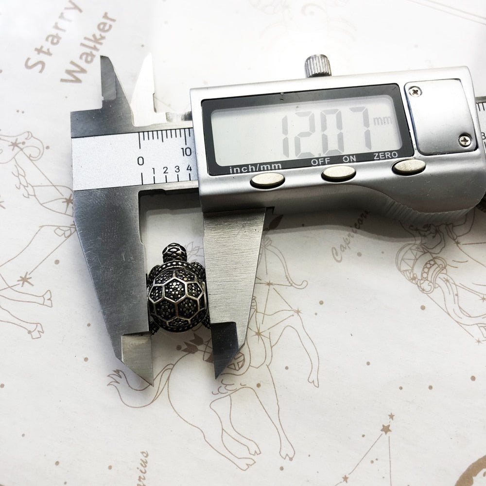 Beads Dark Green Turtle 925 Sterling Silver Europe Jewelry Cute Gift For Women & Men