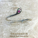 Bangles Snake Europe Style Fine Jewelry For Women Spring Brand New Bohemia Gift In Blackened 925 Sterling Silver