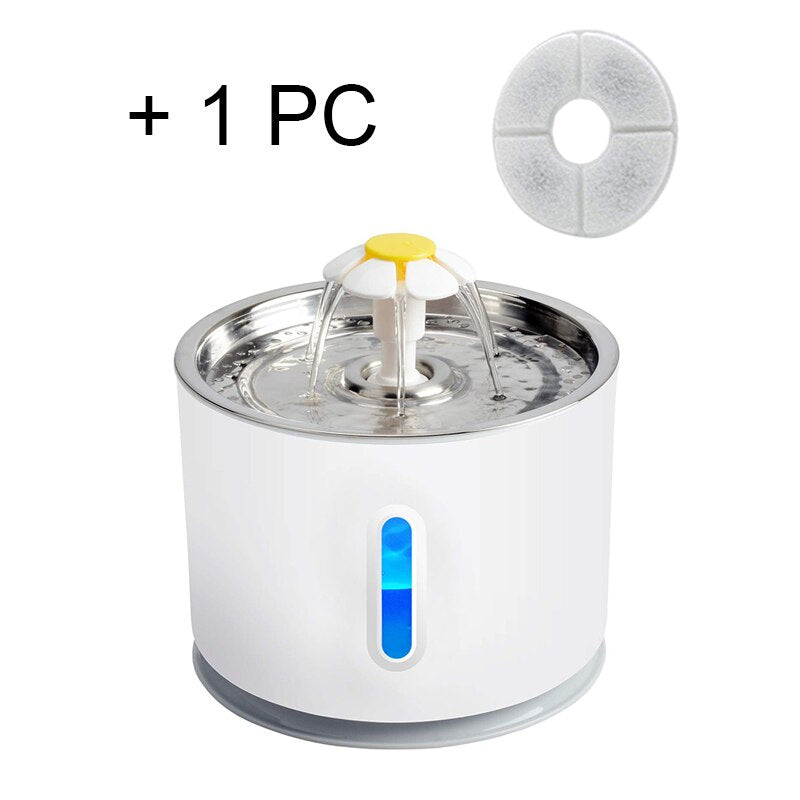 Cat Dog Water Fountain Drink Bowl Active Carbon Filter Automatic Pet Drinking Feeder Electric Cats Drinker Dispenser USB Powered