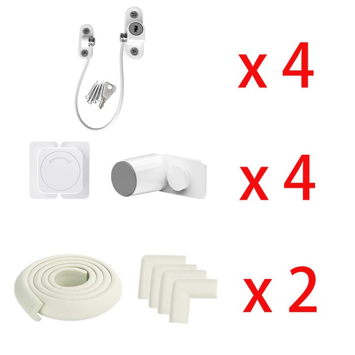 DHDH Baby Security Protection Kit Home Window Limiter Furniture Angle Anti-shock Protections Refrigerators Drawer Lock