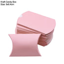 10/20/30Pcs Pillow Candy Box Kraft Paper Christmas Gift Packaging Boxes Candy Bags Wedding Favors Birthday Party Decorations