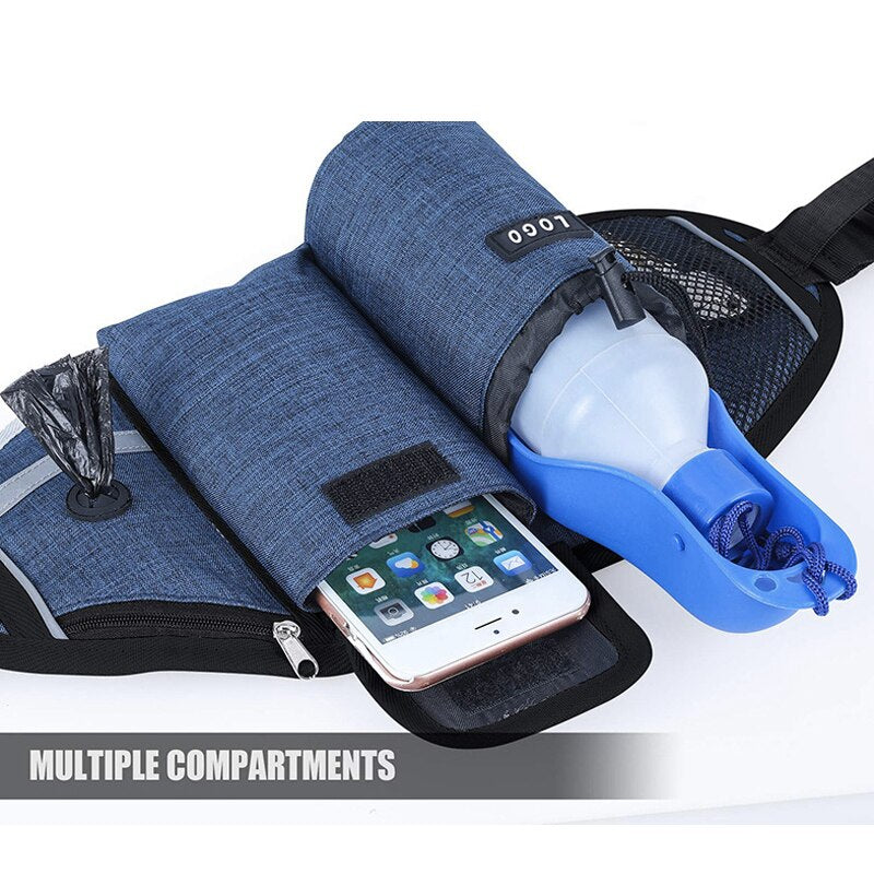 Hands-Free Sportpack with Detachable Bungee Dog Leash / Sports Leash for Pet Running Walking and Training - anconmall