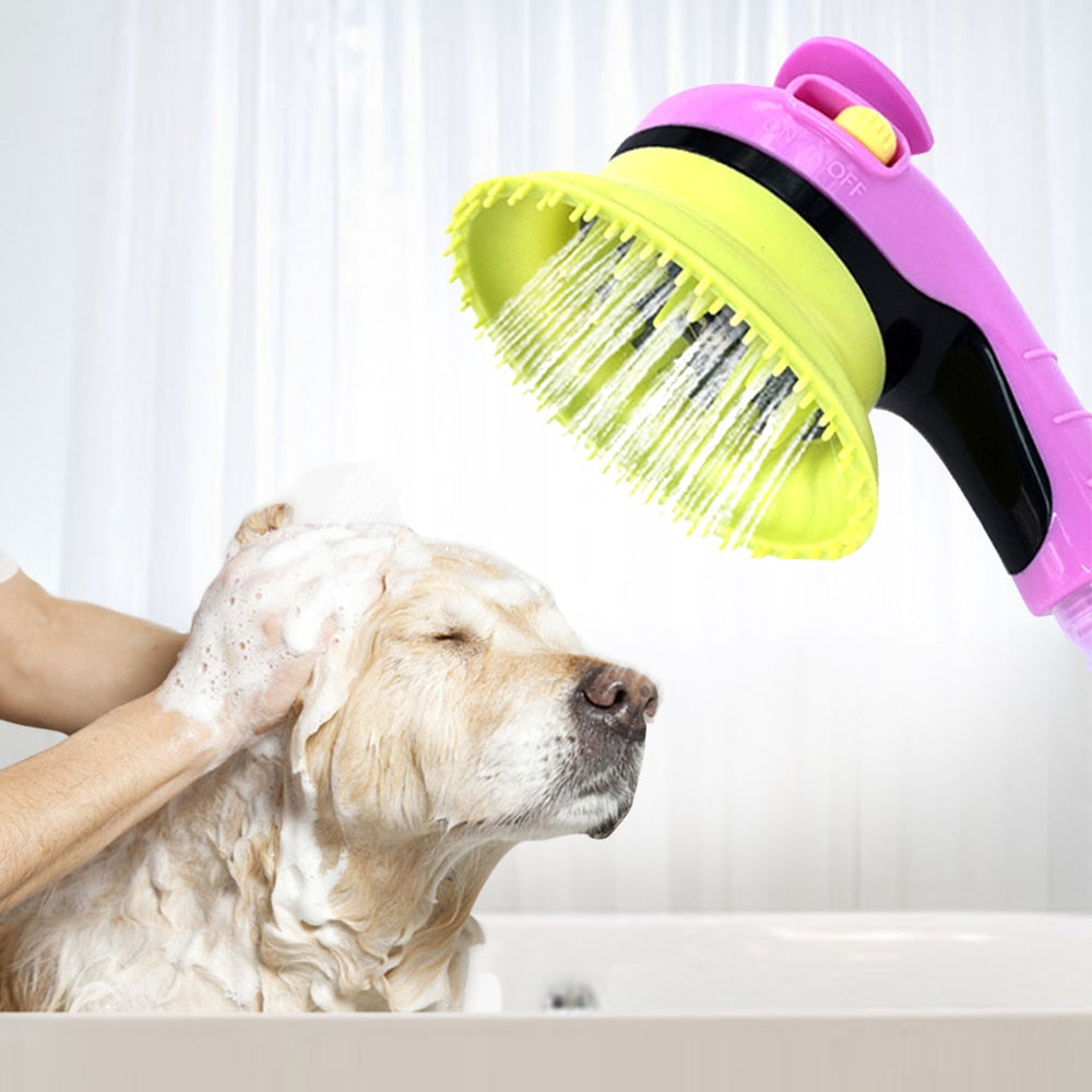 Pet Dog Bathing Shower Head Sprayers Cleaning Hair Wash Soft Massage Brush for Dog Cat Comb Pet Washing Sprinkler Scrubber - anconmall