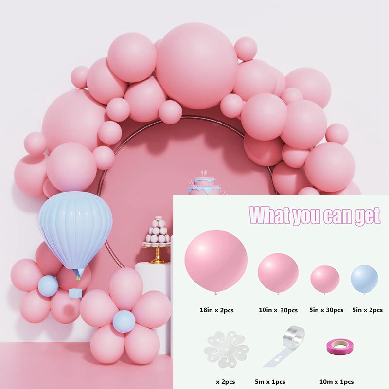 Pink Blue Macaron Balloons Garland Arch Kit 5 Inch 10 Inch 18 Inch Balloon Happy Birthday Baby Shower Wedding Party Decoration