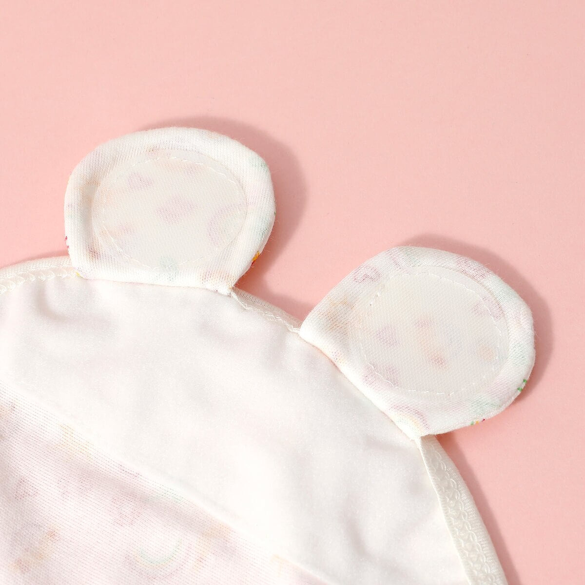 hibobi 2Pcs Cotton Soft Baby Sleeping Cartoon Printed with Bear Ears Hat Design Swaddle Bags for Newborn Infant Wrap Blanket