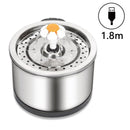 2.5L Stainless Steel Cat Water Fountain USB Pet Dog Drinking Bowl Automatic Feeders Dispenser Super Quiet Drinker Feeder Filter