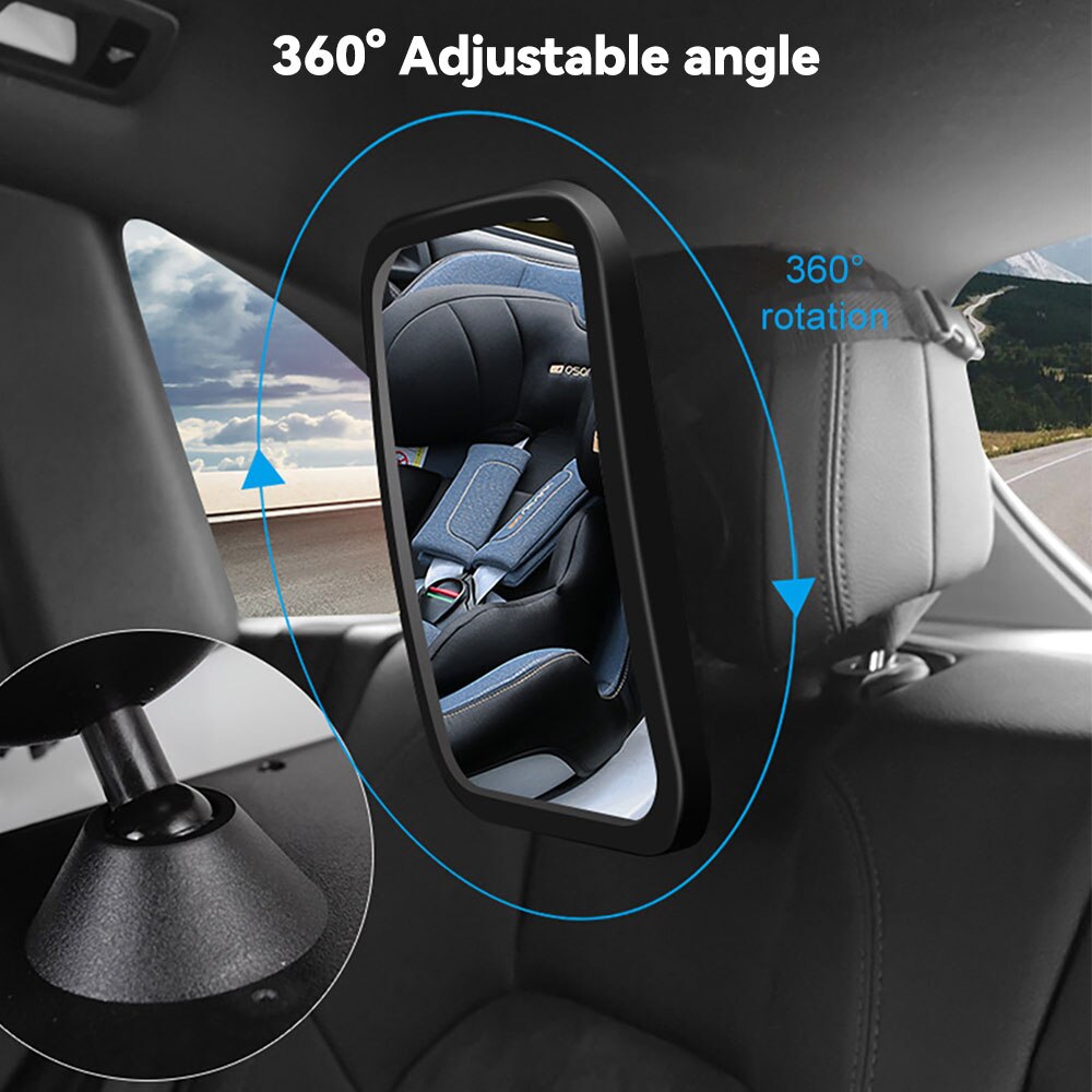 Baby Car Mirror Rearview Mirror Baby for Back Seat Headrest Monitor Adjustable Car Interior Accessories Child Kids Mirrors