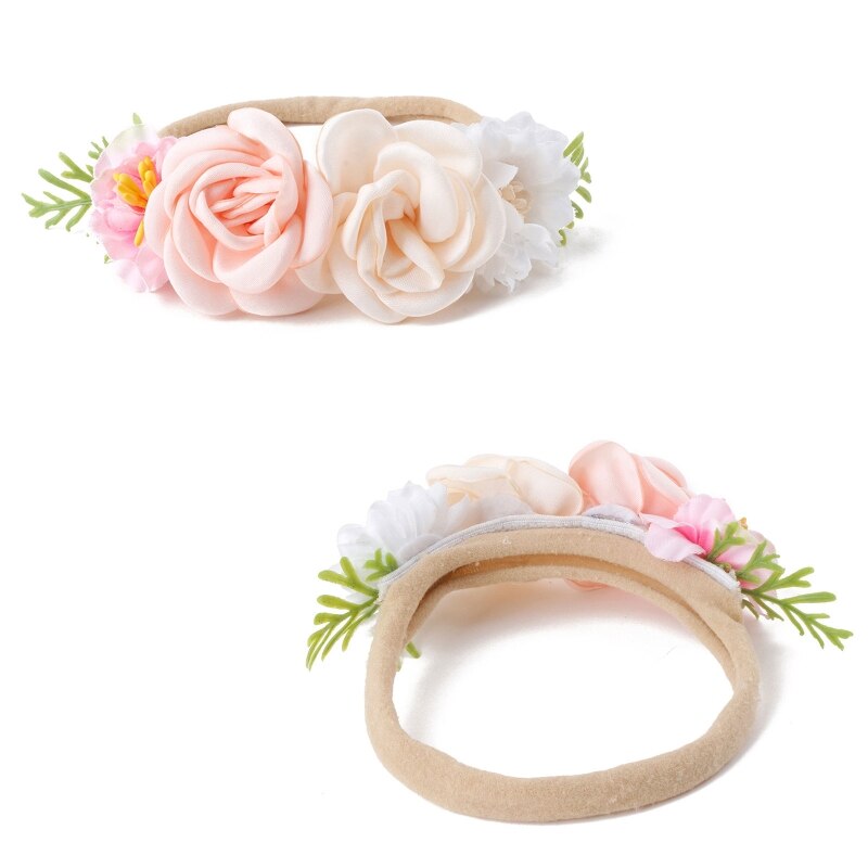 Baby Headband Cute Elastic Flower Rhinestone Hair Band Newborn Toddler Headband for Baby Infant Toddler Girls Hair Accessories