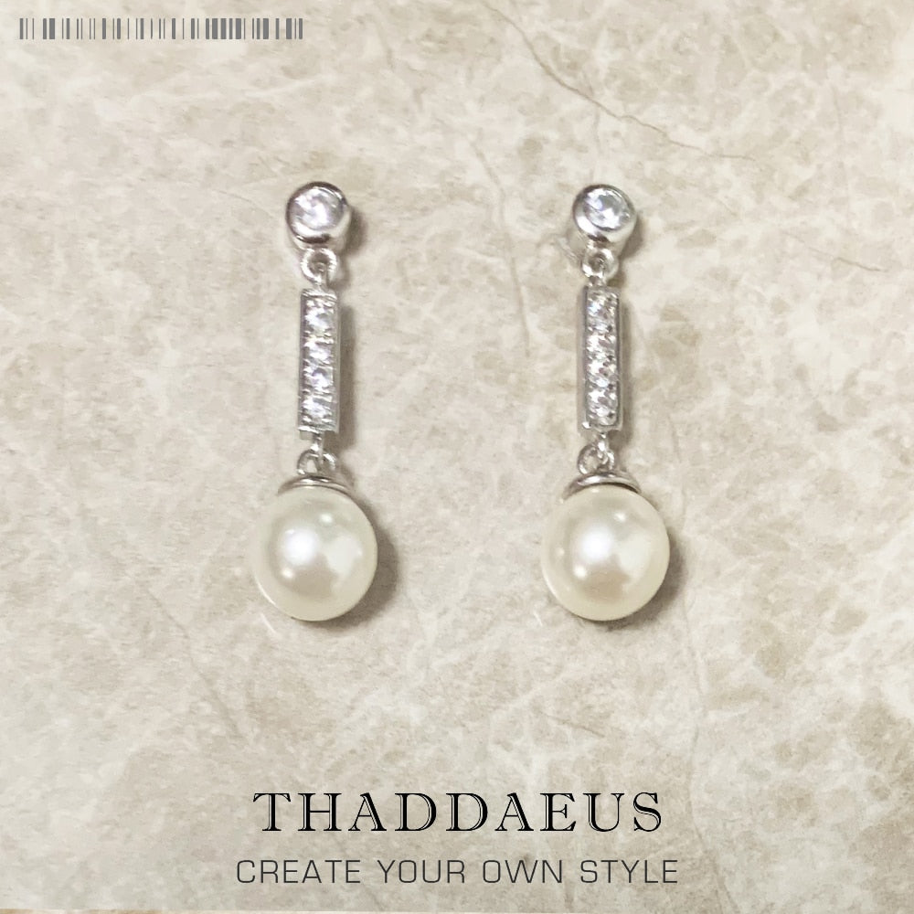 Earring Gently Shimmering Cultured Pearl Trendy Women Gift High Quality 925 Sterling Silver Modern Eye-catcher Fashion Jewelry