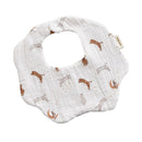 Petal Baby Bib 360 Degree Rotation 6 Layers Gauze Muslin Saliva Towel for Infant Toddler Kids Boys Girls Chewable Drool Burp