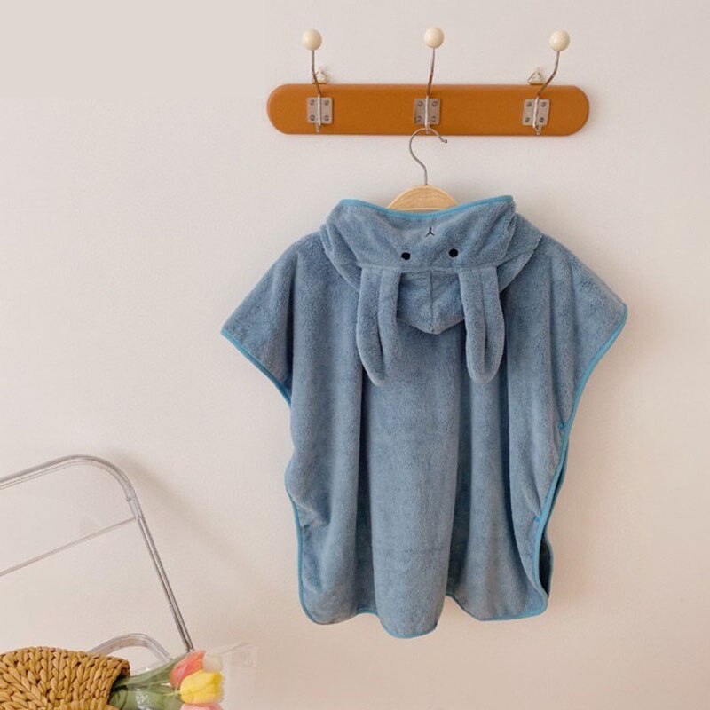 poncho light blue / W 70cm H 140cm