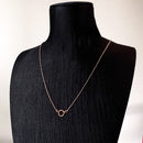 Charm Necklace Round Carrier Winter Brand New Fashion Romantic Jewelry 925 Sterling Silver Rose Gold Gift For Women Girls