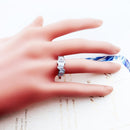 Ring White Stones Baguette Cut Europe Style Glam Fine Jewelry For Women,2022 Brand New Gift In 925 Sterling Silver