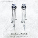 Earrings Royalty Star With Stones,Europe Fine Jewelry For Women,2023 Winter Lucky Gift In Sterling Silver 925