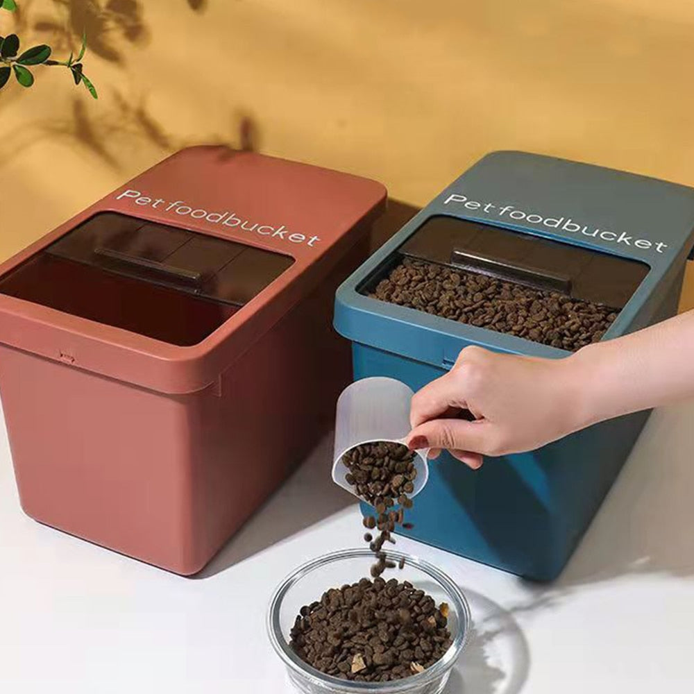 Pet Food Bucket Dog Cat Food Barrel Pet Food Sealed Bucket Household Cat Food Container PP Sealing Box Grain Storage Boxes