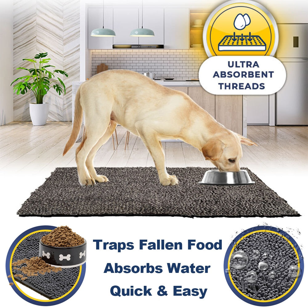 Washable Dog Mat Easy To Clean Pet Muddy Paws Rug Absorbent Dogs Diapers Pads Soft Cushion For Small Large Dogs - anconmall