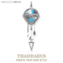 Pendant Dreamcatcher Sun Symbol,Summer Turquoise Jewelry Europe Accessorie 925 Sterling Silver Vintage Gift For Woman Men