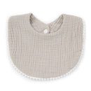 Baby Bandana Drool Bibs with Ruffle Lace Trim Solid Color Infant Toddler Boys Girls Drooling Teething Saliva Towel Cotton Super