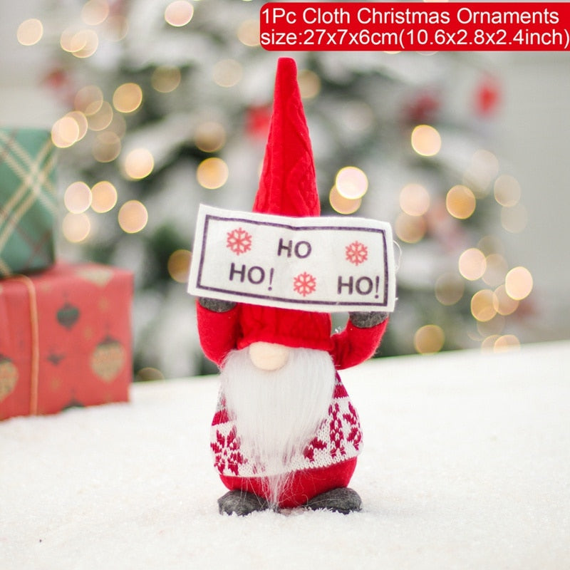 Christmas Gnome Faceless Doll Light Merry Christmas Decoration For Home Cristmas Ornament 2022 Xmas Navidad Natal Gifts New Year - anconmall