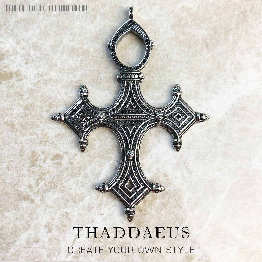 Traditional Symbolism Cross Pendant,2022 Spring Fine Jewelry Europe Accessorie 925 Sterling Silver Vintage Gift For Women Men