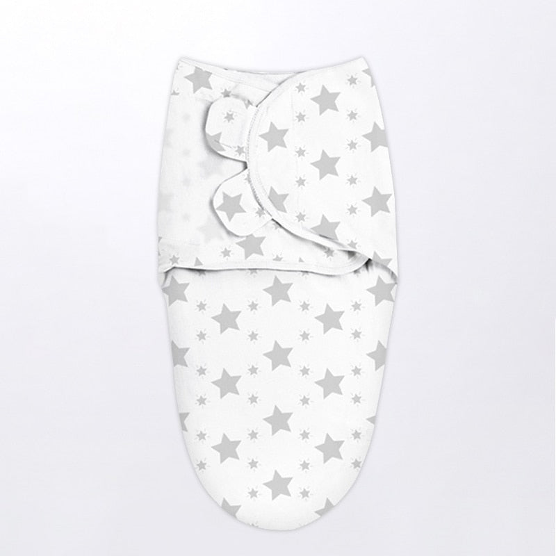 hibobi Cotton Soft Baby Swaddle Clouds & Stars Cute Printed Front Bukle Design Sleeping Bags for Newborn Infant Wrap Blanket