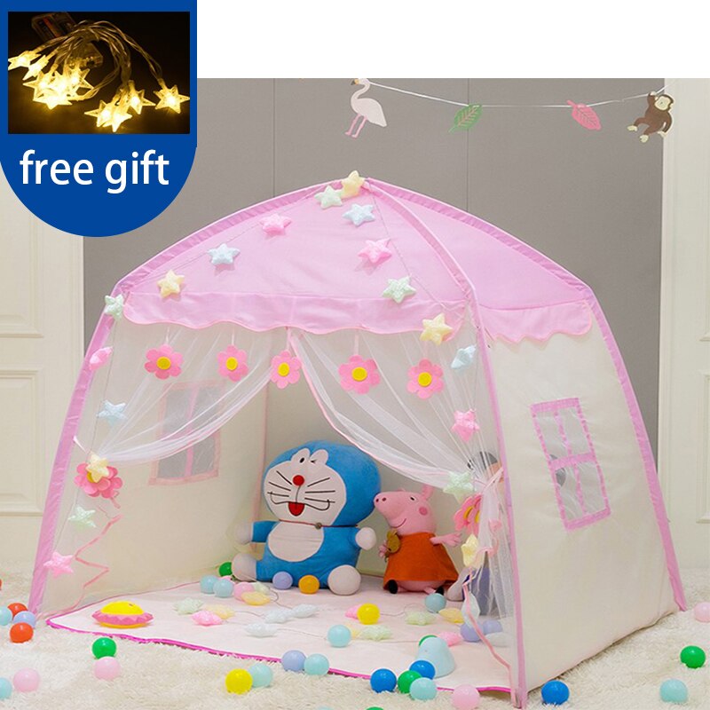 Children's Tent Indoor Outdoor Games Garden Tipi Princess Castle Folding Cubby Toys Tents  Enfant Room House Teepee Playhouse