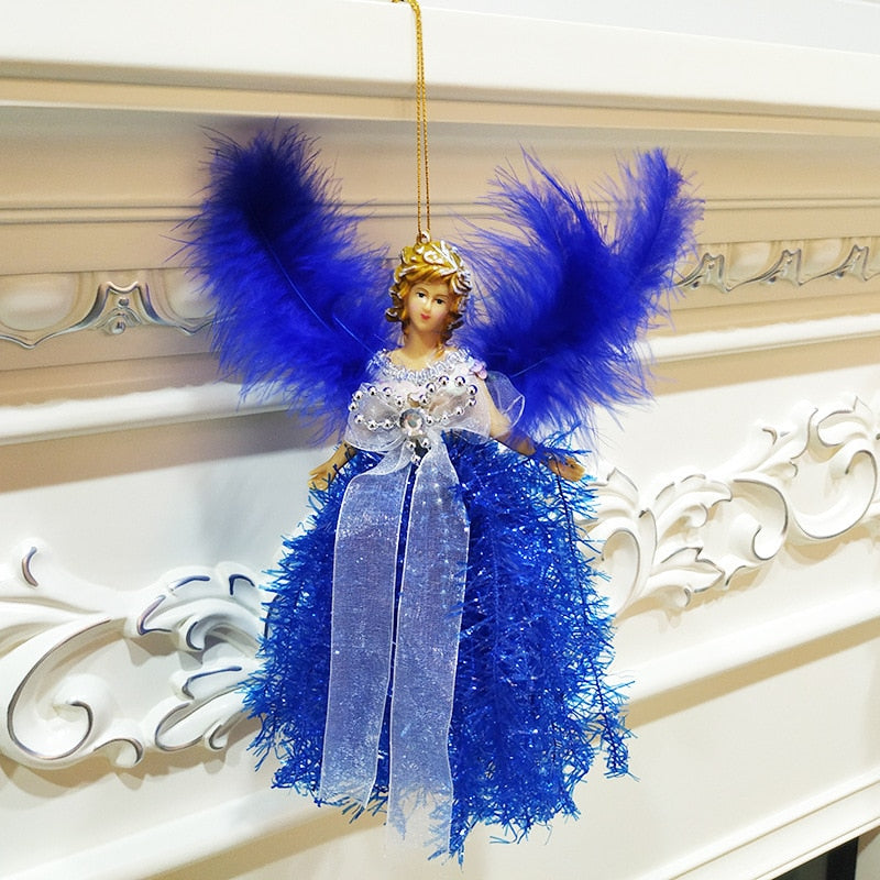 2023 Christmas Angel Doll Ornament Xmas Tree Hanging Pendant With Wings Christmas Decorations for Home New Year Kids Gift Natal