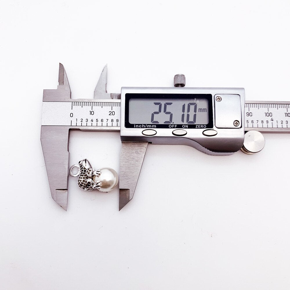 Pendant Dark Green Frog &amp; Pearl Brand New Fashion Trendy Jewelry Europe 925 Sterling Silver Accessories Gift For Men Woman