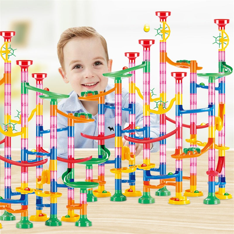 142 Pcs Marble Run Building Blocks Marbles Slide Toys For Children DIY Creativity Constructor Educational Toys Children Gift