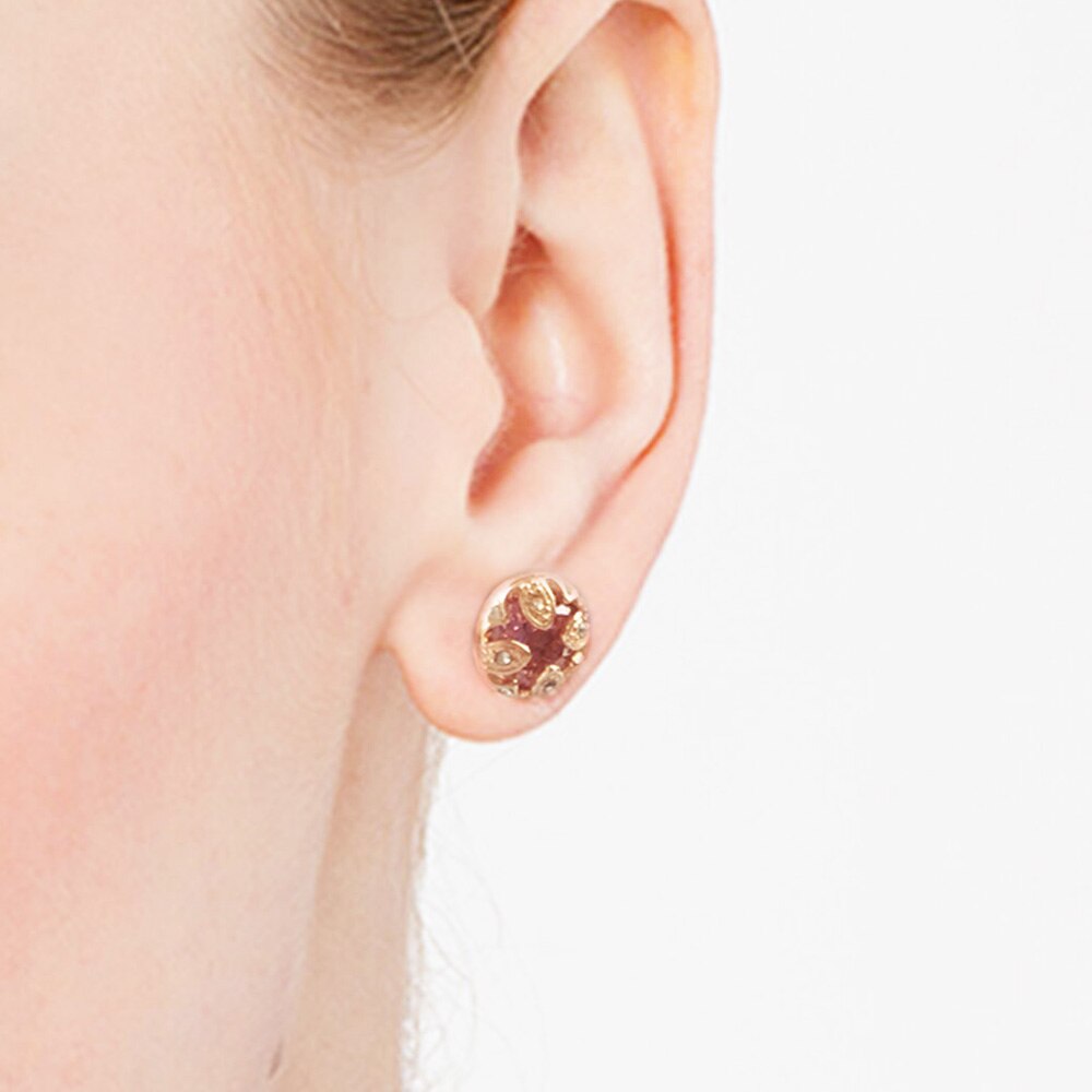 Rose Lotus Stud Earrings Europe Style Glam Fashion Jewerly For Women Gift In 925 Sterling Silver