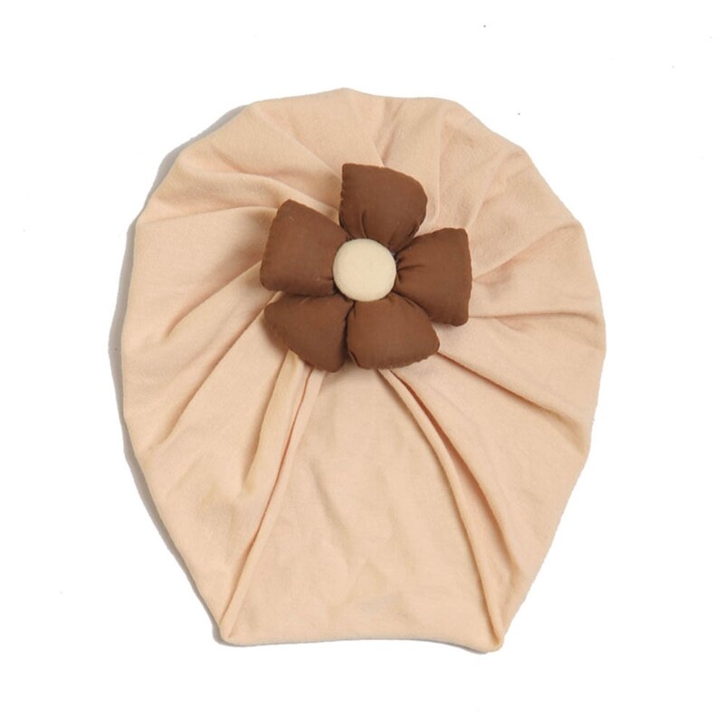 Baby Toddler Hat Cute Flower Knot Beanie Elasticity Turban Headwrap Newborn Soft Solid Color Bonnet Infants Headwear