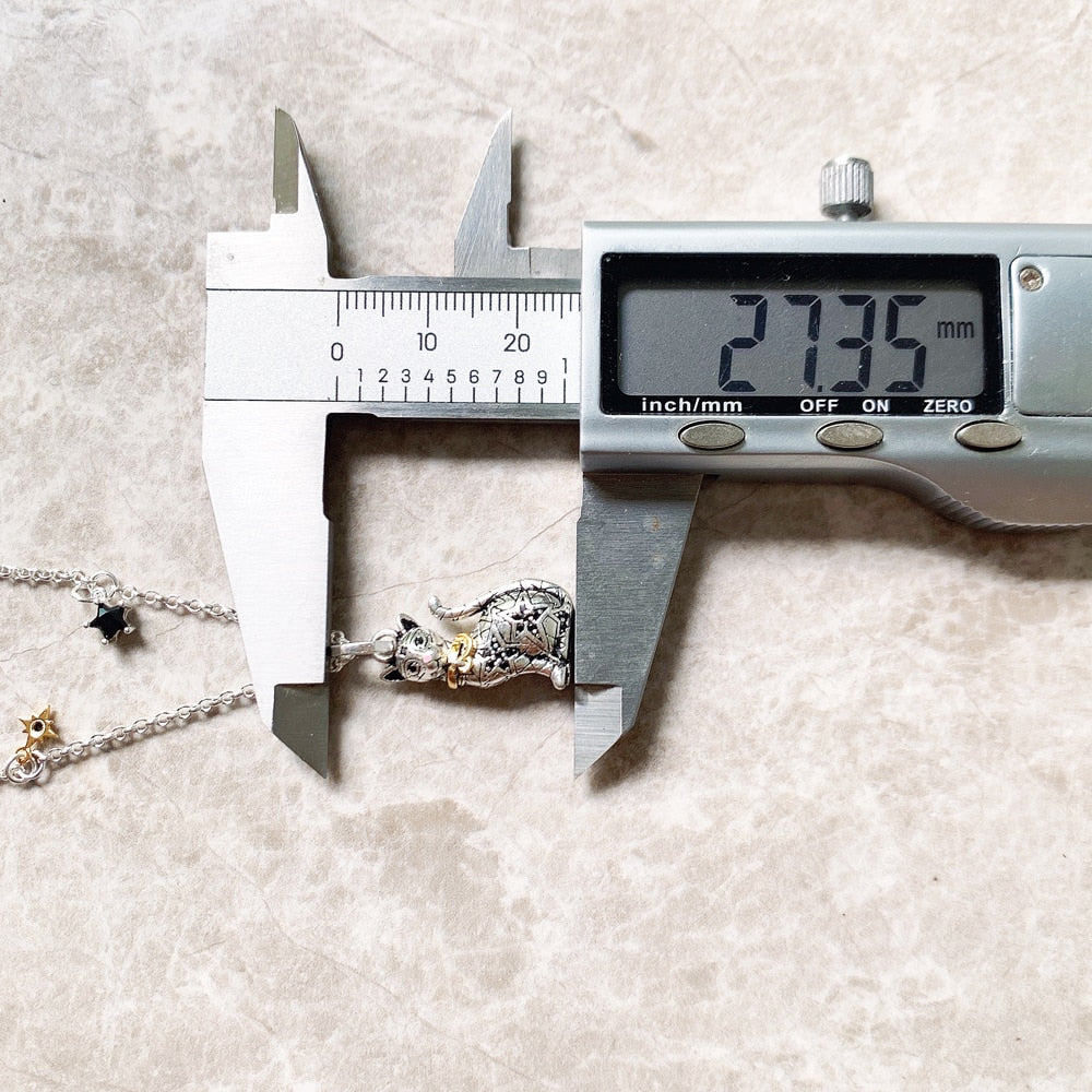 Pendant Necklace Magic Cat,Brand New Fashion Jewelry Europe 925 Sterling Silver Gift For Women