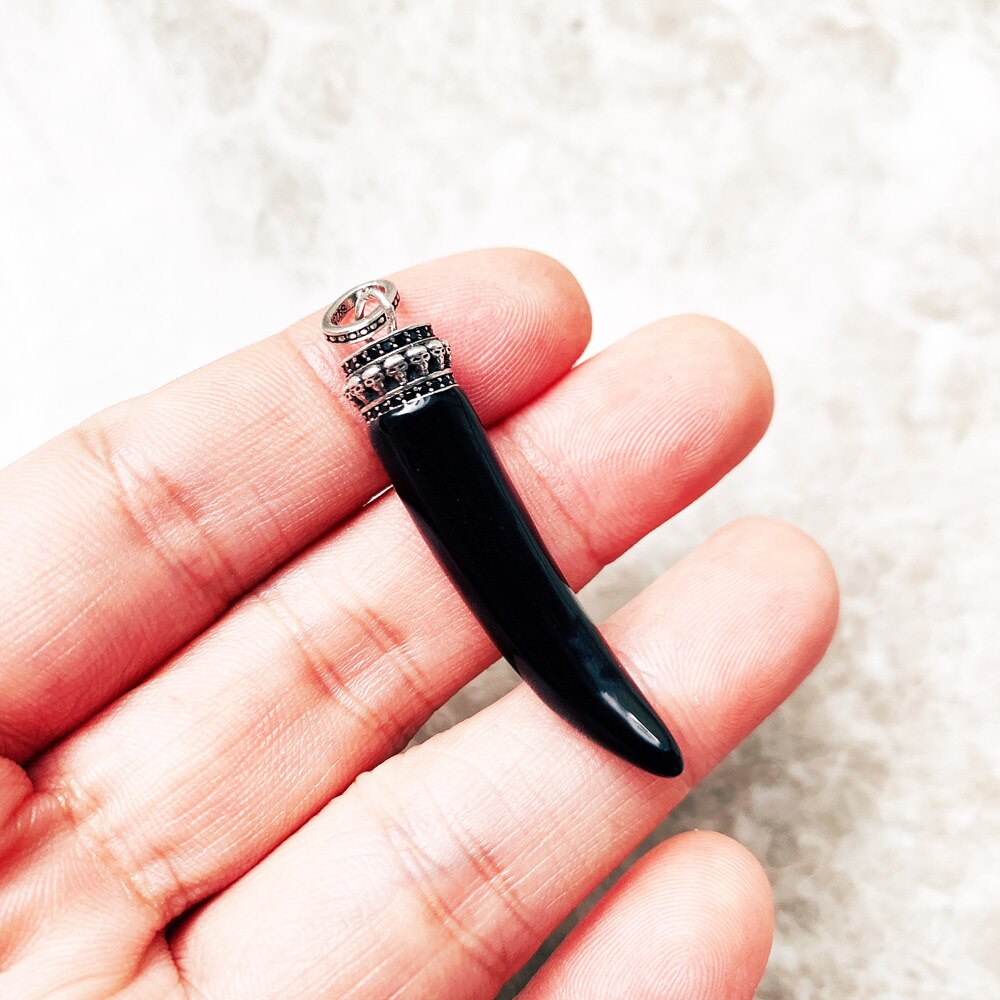 Pendant Tooth Skull Brand New Fine Jewelry Pure 925 Sterling Silver Accessories Rebel Punk Gift For Woman & Men