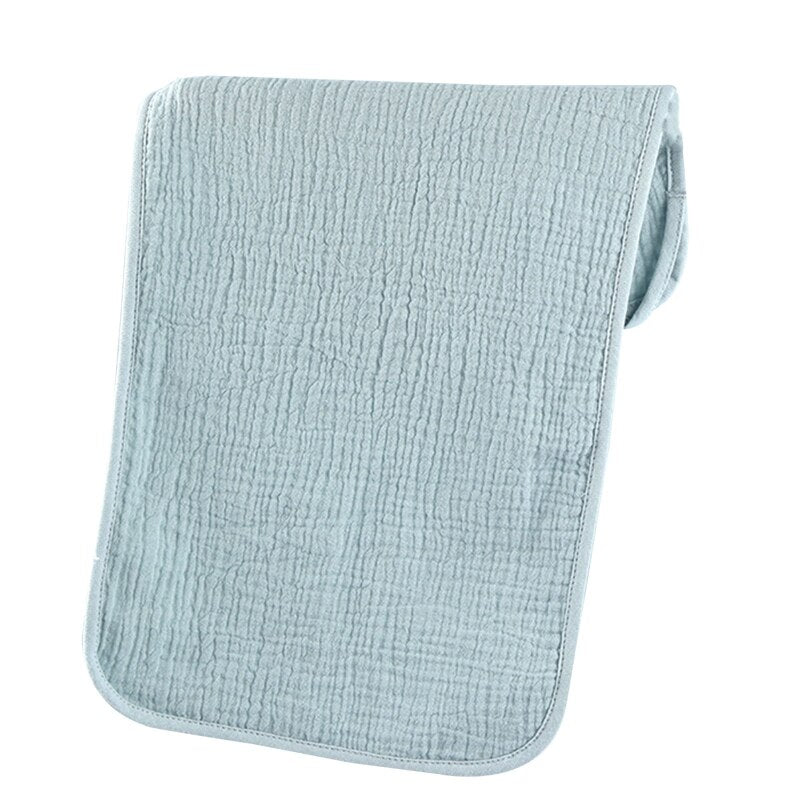 Baby Infants Washcloth Face Towel Baby Muslin Burp Cloth Solid Color Absorbent Saliva Towel Soft Cotton Crepe Feeding Bibs for