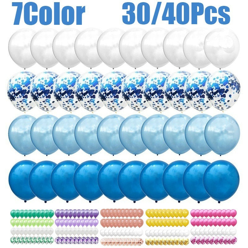 30pcs/40Pcs 12inch Mix Rose Gold Confetti Latex Balloon Birthday Baby Shower Wedding Balloons Party Decorations