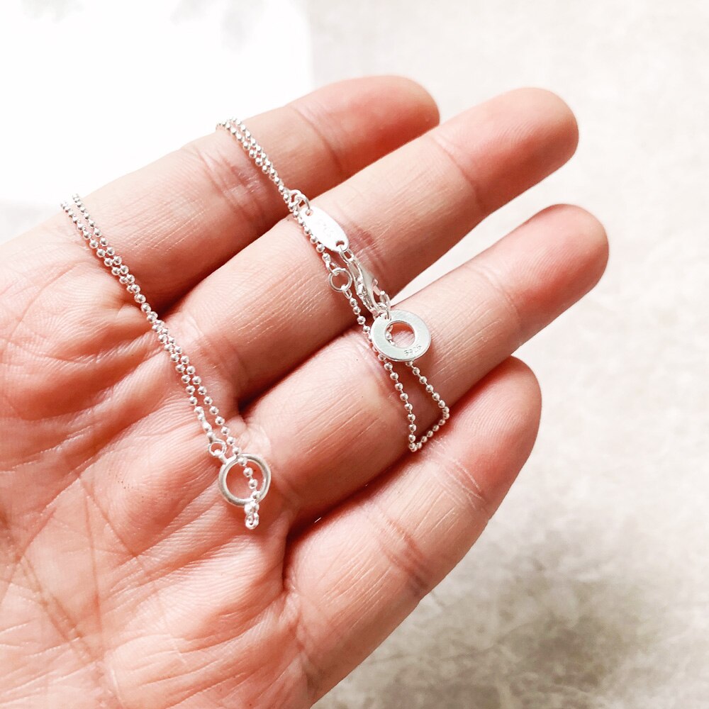 Charm Necklace Round Carrier Winter Fashion Filigree Jewelry Europe 925 Sterling Silver Gift For Women Men