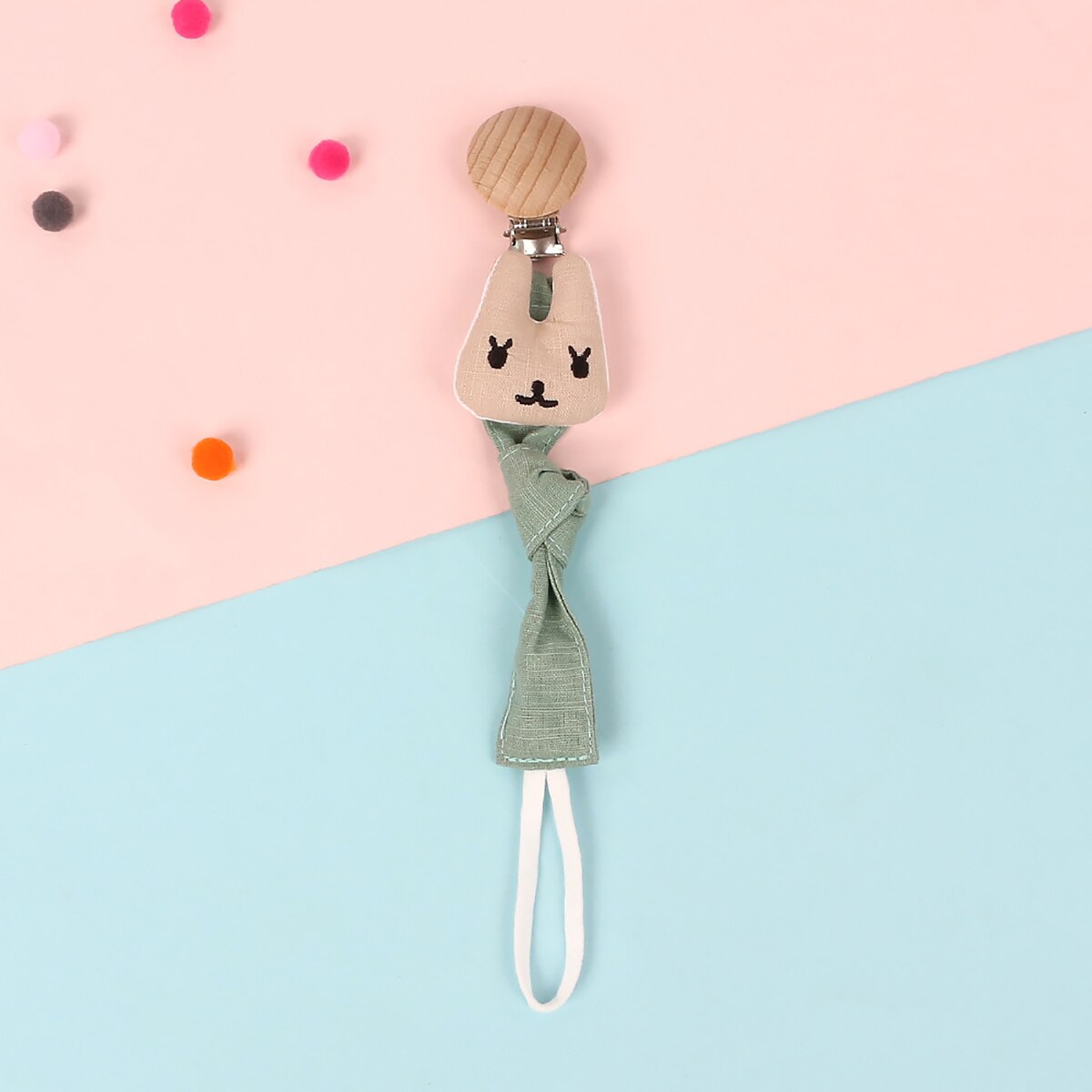 hibobi Baby Stars Shape Hanging Chain Cotton Pacifier Chain Clip Soother Nipple Holder Clasps Baby Feeding Accessories