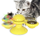Cat Toys Whirling Turntable For Cats Puzzle With Massage Brush Cat Play Game Toys Windmill Kitten Interactive Toys Supplies Pet