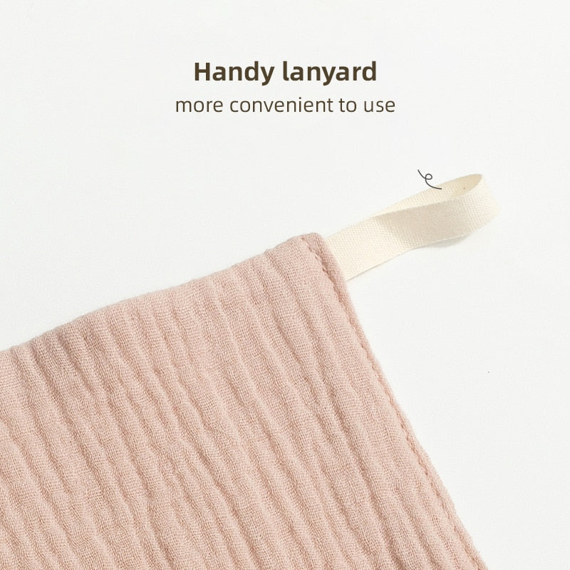 hibobi 3/5Pcs Baby Square Towel Feeding Towel Saliva Towel 100% Cotton Muslin Square Towel Solid Newborn Boys Girls Washcloth