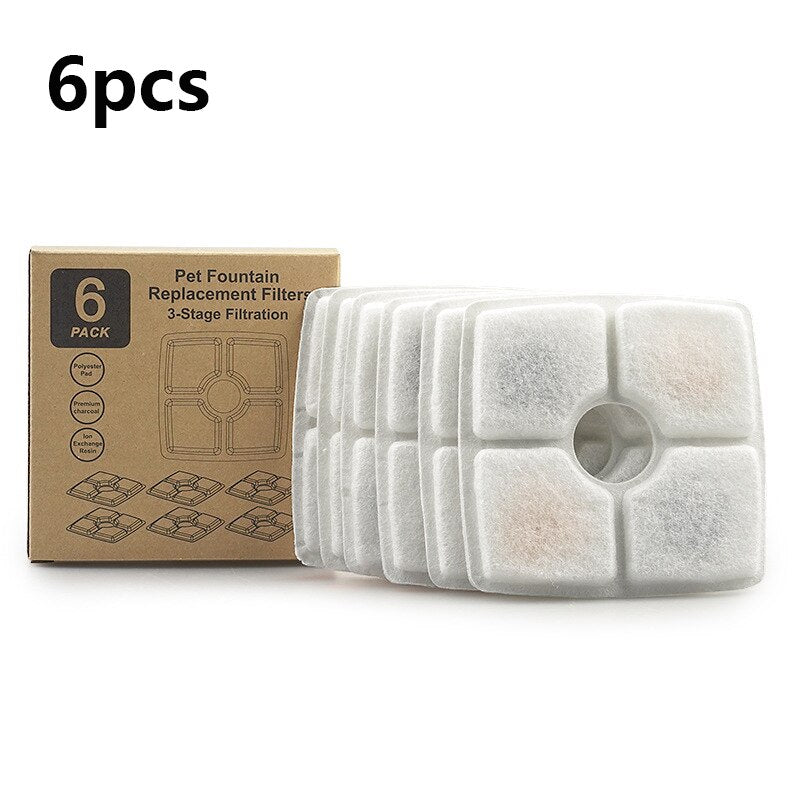 Replaced Activated Carbon Filter For Cat Water Drinking Fountain Dog Automatic Feeders Replacement Filters Pet Dogs Dispenser