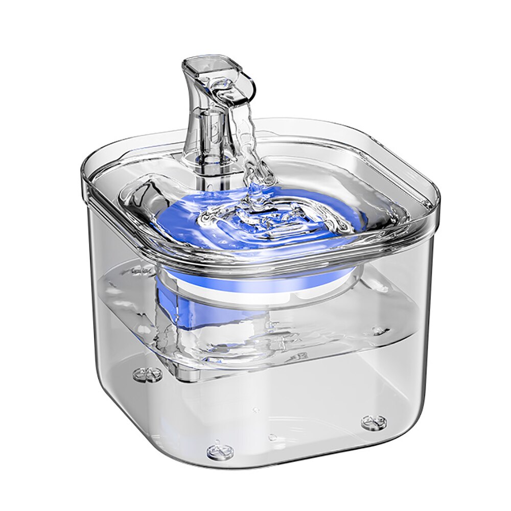 Transparent Fountain For Cats With Faucet USB Silent Automatic Pet Cat Filter Feeder Dog Drinking Bowl Motion Sensor Dispenser