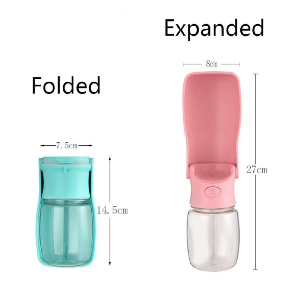 350ml Water Bottle Pet Dog Outdoor Travel Drinking Feeder Portable Foldable Eco-Friendly Antibacterial Cat Puppy Water Dispenser - anconmall