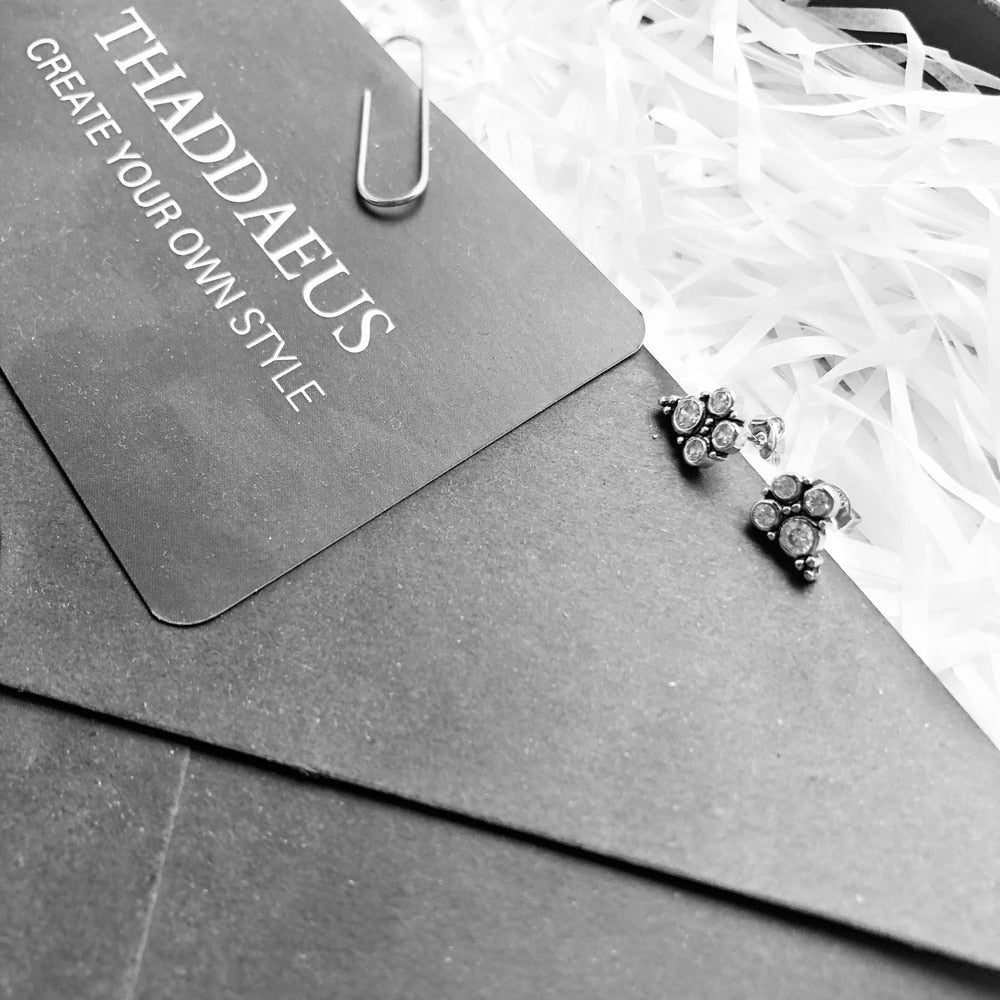 Royalty Colourful Stones Stud Earrings Europe Style Fashion Jewerly For Women Girls Gift In 925 Sterling Silver