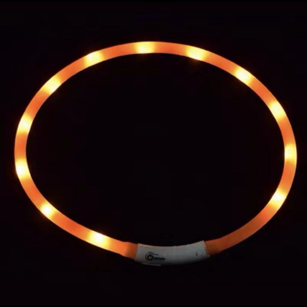 7 Colors Pet LED USB Charging Collar Rechargeable Night Safety Luminous Collars for Small Medium Large Dogs &amp; Cats Pet Supplies