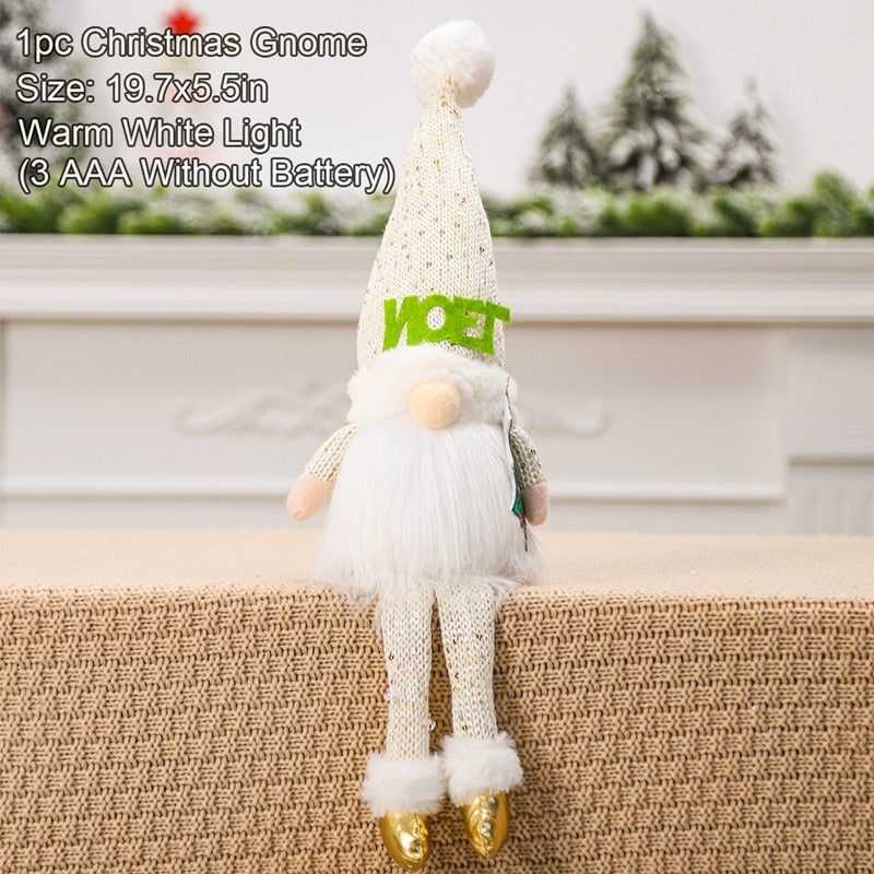 Christmas Gnome Faceless Doll Light Merry Christmas Decoration For Home Cristmas Ornament 2022 Xmas Navidad Natal Gifts New Year - anconmall