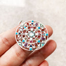 Pendant Colorful Amulet,New Jewelry Bohemia 925 Sterling Silver Accessories Paradise Journey Gift For Women