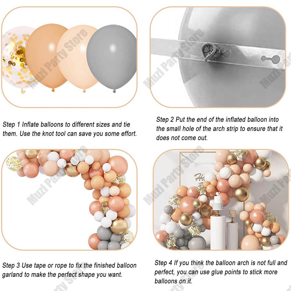 Macron Balloon Set Arch Garland for Birthday Welcome Home Gender Reveal Wedding Party Supplies Balloon Decoration - anconmall